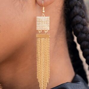 Paparazzi Gold Chain Tassel Earrings